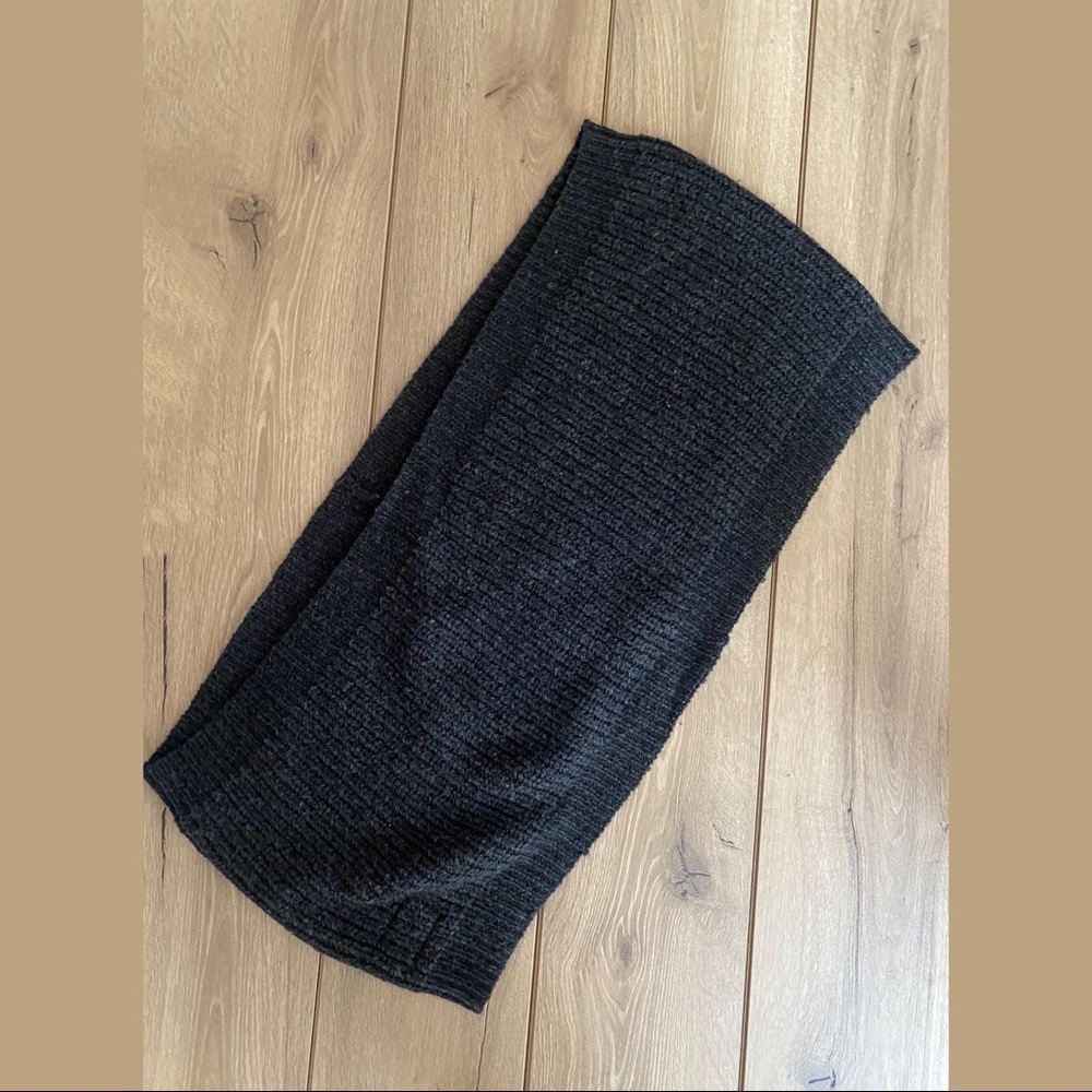 all saints gray knit infinity wool winter scarf